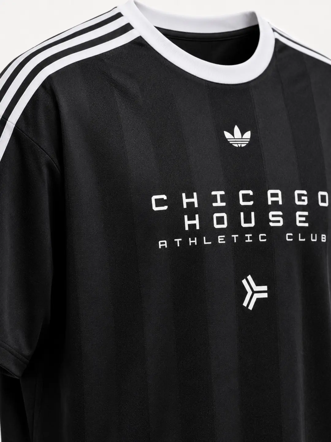 Monochrome close detail of the Chicago House jersey